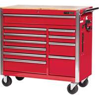 PRC4211 Pro Series Roller Cabinet, 11 Drawers, 42" W x 18" D x Red Equipex