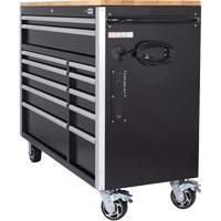 HDRC5212 HD Series Roller Cabinet, 12 Drawers, 51-1/4" W x 21" D x 40-3/10" H, Black Equipex
