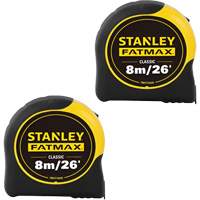 FATMAX&reg; Classic Tape Measures, 1-1/4" x 26'/8 m, Imperial & Metric Graduations Equipex