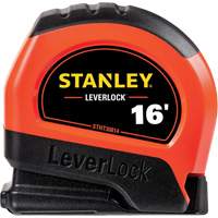 High-Visibility LEVERLOCK&reg; Tape Measure, 16', Imperial Graduations Equipex