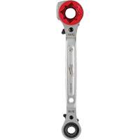 Lineman's 5-in-1 Ratcheting Wrench with Milled Strike Face, 3/4"/1"/1-1/8" Drive, Ergonomic Handle Equipex