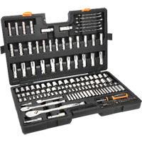 1/4", 3/8”, & 1/2" Drive 90T SAE/MM Mechanics Hand Tool Set Equipex