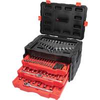 1/4", 3/8" & 1/2" Mechanics Hand Tool Set with 3-Drawer Storage Case Equipex