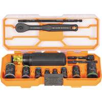 Flip-16 KNECT Ratcheting Impact Flip Socket Screwdriver Set, 13 Pcs Equipex
