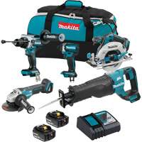 18V LXT Brushless 5 Tool Combo Kit, Lithium-Ion, 18 V Equipex