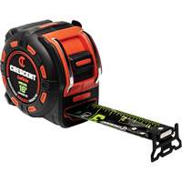 Ruban &agrave; mesurer magn&eacute;tique Shockforce NITE EYE, 1-1/4" x 16', Marques de goujon SAE Equipex