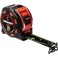 Ruban &agrave; mesurer magn&eacute;tique Shockforce NITE EYE, 1-1/4" x 25', Marques de goujon SAE Equipex