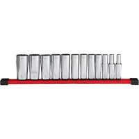 Jeu de douilles profondes SAE &agrave; 12 pans , 12 Mcx, Prise de 3/8", Profond Equipex