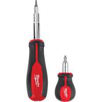 11-in-1 Multi-Bit Screwdriver & 6-in-1 Stubby Multi-Bit Screwdriver Set, 3"/9-4/5" L, Cushion Grip Handle Equipex