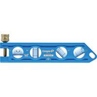 Niveau torpille moul&eacute; sous pression TRUE BLUE, 6" lo, Aluminium, 4 fioles Equipex