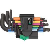 950/9 Hex-Plus Multicolour 2 L-Key Set, 9 Pcs., Metric Equipex