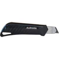 Couteau professionnel de 18 mm avec verrouillage &agrave; cliquet, Acier inoxydable, Robuste, Prise en Plastique Equipex