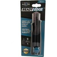 Couteau r&eacute;tractable de 25 mm, Acier inoxydable, Robuste, Prise en Caoutchouc Equipex
