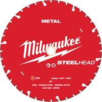 Lame de coupe diamant&eacute;e STEELHEAD, 9", Pour M&eacute;tal Equipex
