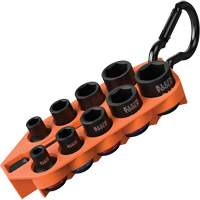Grab-And-Go Impact Socket Set, SAE, 10 Pcs, Impact, 3/8" Drive Size Equipex