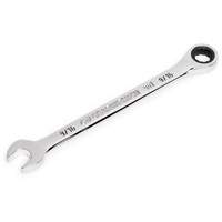 90-Tooth 12 Point Ratcheting Combination Wrench, 12 Point, 9/16", Chrome Finish Equipex