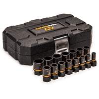 Bolt Biter Extraction Socket Set, 15 Pcs, Impact, 1/4"/3/8" Drive Size Equipex