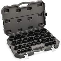 6 Point SAE Socket Set, 29 Pcs, Impact, 3/4" Drive Size Equipex