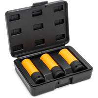 Metric High-Strength Wheel Protector Socket Set, 3 Pcs, Impact, 1/2" Drive Size, Deep Equipex