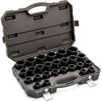 6 Point Metric Socket Set, 26 Pcs, Impact, 3/4" Drive Size Equipex