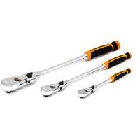 1/4", 3/8" & 1/2" Drive 90-Tooth Dual Material Locking Ratchet Set Equipex