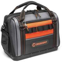 Sac ouvert de 17" pour outils d'ouvrier, Polyester, 3 pochettes, Noir/Gris/Orange Equipex