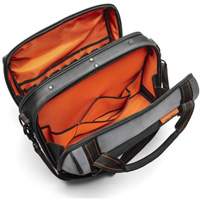 Sac ouvert de 17" pour outils d'ouvrier, Polyester, 3 pochettes, Noir/Gris/Orange Equipex