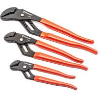 Straight Jaw Dipped Handle Tongue & Groove Plier Set, 3 Pieces Equipex