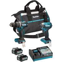 40Vmax XGT Brushless Cordless Impact Driver & Hammer Drill/Driver Tool Kit, Lithium-Ion, 40 V Equipex