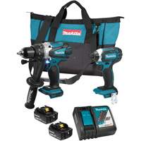 LXT Cordless Impact Driver & Hammer Drill/Driver Combo Kit, Lithium-Ion, 18 V Equipex