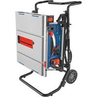 Scie &agrave; table de chantier avec support roulant Gravity-Rise, 120 V, 15 A, 3800 tr/min Equipex