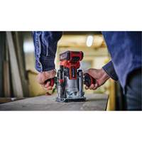 Toupie compacte avec base fixe et plongeante professionnelle sans fil (outil seulement) Equipex