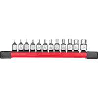 Jeu de douilles longues &agrave; embouts SAE, Hexagonale, Prise 1/4", 12 mr Equipex