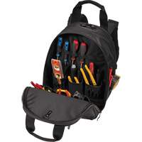 Phantom Collection 36-Pocket Tool Backpack, 11" L x 14-1/2" W, Black, Ballistic/Polyester Equipex