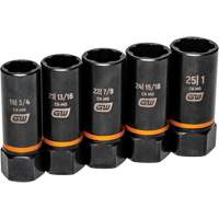 Jeu de douilles d'extraction Bolt Biter, 5 Mcx, Chocs, Prise de 1/2", Profond Equipex