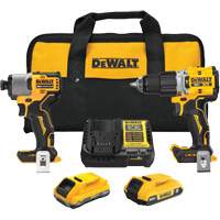 XR Brushless Cordless Premium Drill Driver Kit with 4 Ah POWERSTACK Battery and 2 Ah Battery, 20 V Equipex