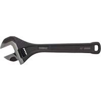 All Steel Adjustable Wrench, 12" L, Black/Plain Equipex