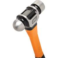 Ball Pein Hammer, 24 oz. Head Weight, Plain/Polished Face, Fibreglass Handle Equipex