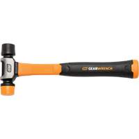 Soft Face Hammer, 16 oz. Head Weight, Plain Face, Solid Steel Handle, 12-1/4" L Equipex