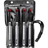 Jeu de 4 limes de restauration de filets?, Carr&eacute;e, 9" Equipex