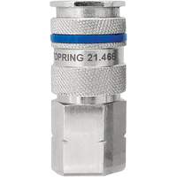 Raccord industriel rapide QUIKSILVER, Laiton nickel&eacute;, 3/8", NPT femelle, 435 PSI Equipex