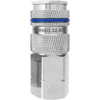 Raccord industriel rapide QUIKSILVER, Laiton nickel&eacute;, 1/2", NPT femelle, 500 psi Equipex