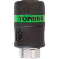 Raccord rapide TOPQUIK Ultraflo 7,8 mm, Composite en polyester, 3/8", NPT femelle, 174 PSI Equipex