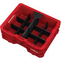 PACKOUT Low-Profile Crate, 15" x 18-5/8" x 6-5/8", Black/Red Equipex