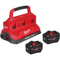Ensemble de d&eacute;marrage M18 Forge avec 2 bloc-piles et chargeur rapide &agrave; six baies, Lithium-ion, 18 V, 12 Ah Equipex