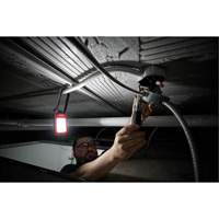 Rechargeable Low-Profile Magnetic Task Light, LED, 100/250/500 Lumens, Plastic/Aluminum Housing Equipex