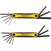 2-Piece Durable Folding Hex Keys, 8 Pcs., Metric & Imperial Equipex