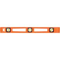 Orange Structo-Cast&reg; Contractor's Level, I-Beam, 2' L, 3, Non-Magnetic Equipex