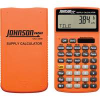 Calculatrice de fournitures orange haute visibilit&eacute; avec &eacute;tui robuste Equipex