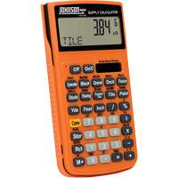 Calculatrice de fournitures orange haute visibilit&eacute; avec &eacute;tui robuste Equipex